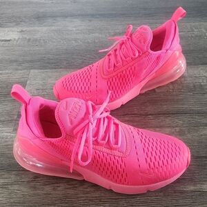 **XCLNT* Nike Airmax Air Max 270 Sz 10 Neon Bright Hot Hyper Vibrant Triple Pink